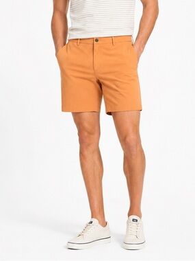 Faherty All Day Shorts Peach Stretch Performance Casual Travel Men 34 CMB3009
